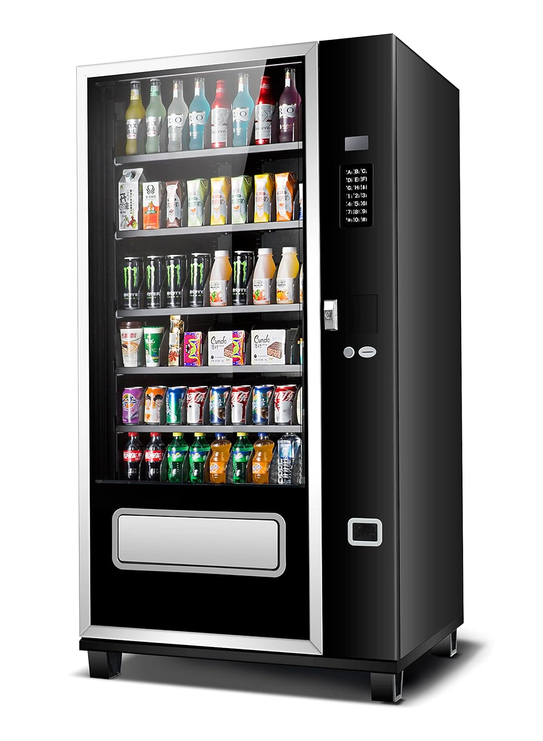 EPEX Beverage Large Combo Vending Machine with Stratified Temp Control Black EP-G654 0