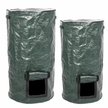 1 Pc Collapsible Garden Yard Compost Bag with Lid Environmental Organic Ferment Waste Collector Refuse Sacks Composter