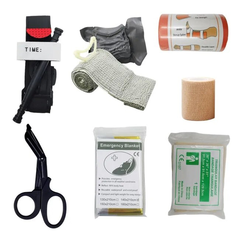 Tactical Molle Medical EDC Pouch EMT Emergency Bandage Tourniquet Scissors IFAK Pouch First Aid Kit Survival Bag Military Pack