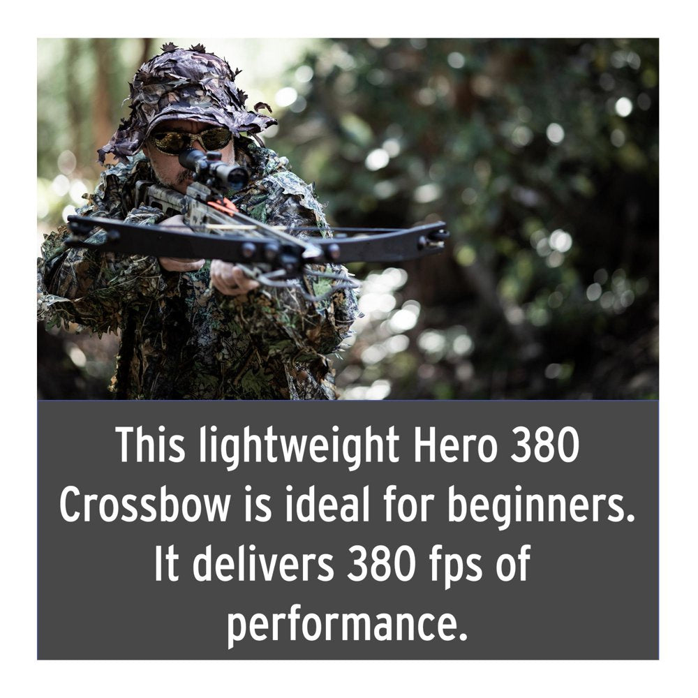 Hero 380 Aluminum Comfortable Crossbow Package (Black)