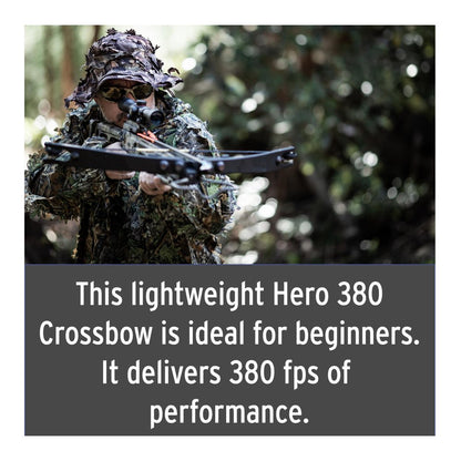 Hero 380 Aluminum Comfortable Crossbow Package (Black)