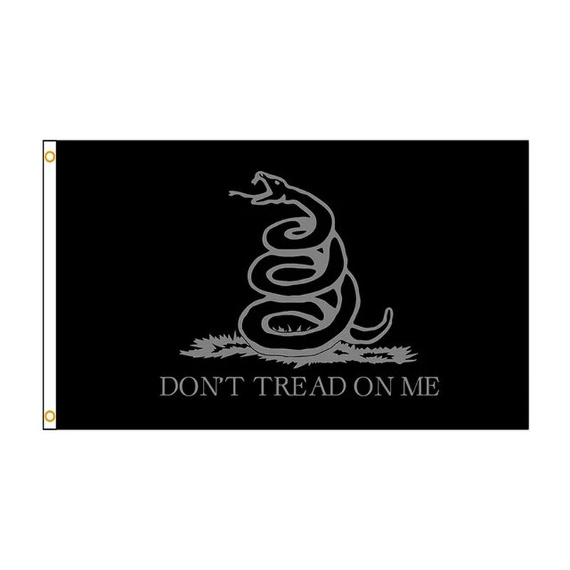 Don'T Tread on Me Gadsden Flag Vivid Color Yellow Double Stitched Tea Party Flag Banners with Brass Grommets Festival Home Decor