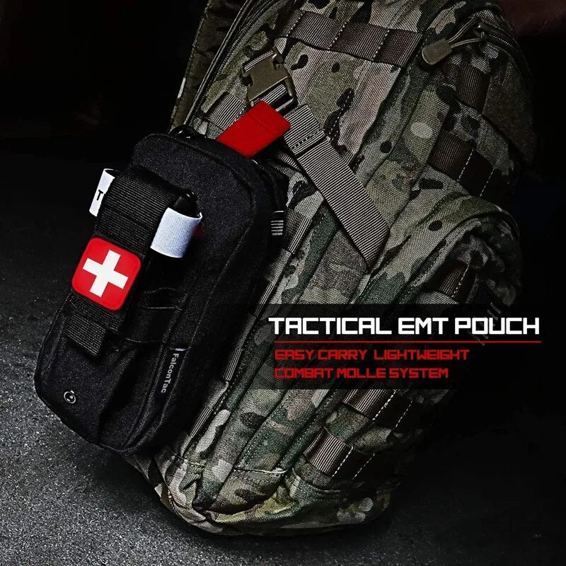 Tactical Molle Medical EDC Pouch EMT Emergency Bandage Tourniquet Scissors IFAK Pouch First Aid Kit Survival Bag Military Pack