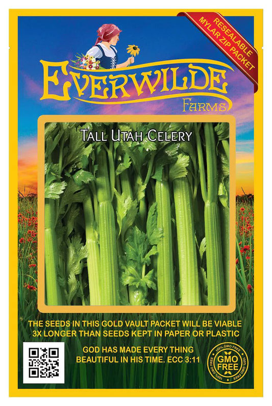 - 2000 Tall Utah 52-70 Celery Seeds - Gold Vault Jumbo Bulk Seed Packet