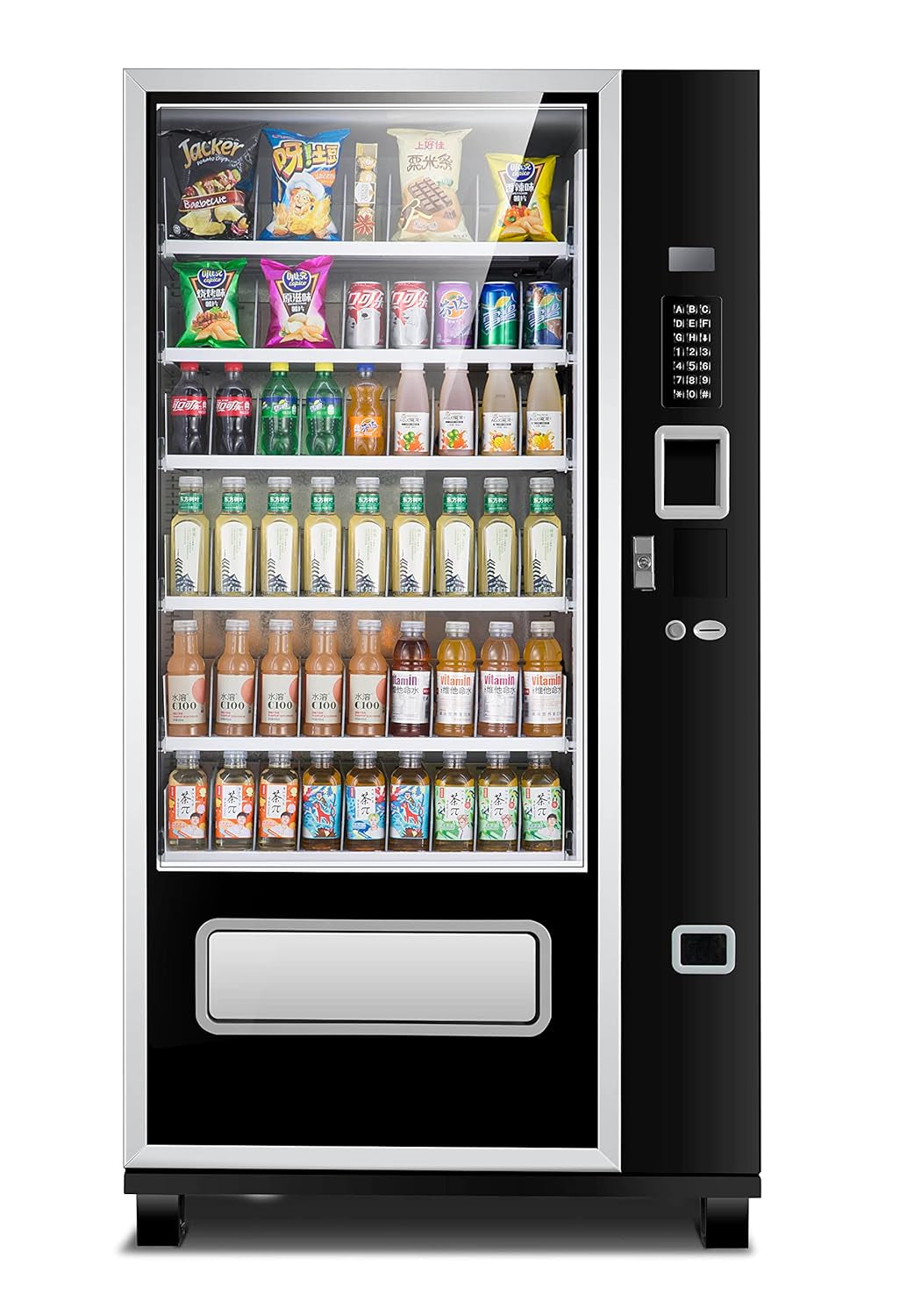 EPEX Beverage Large Combo Vending Machine with Stratified Temp Control Black EP-G654 0