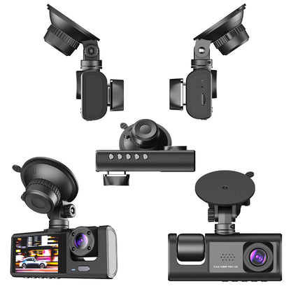 1080P DVR Front and Rear Dash Cams Driving Recorder 2 Inch Screen Dashcam Support Night-Vision Loop Recording One-Key Lock
