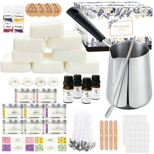 Candle Making Kit,Complete Candle Making Kits for Adults Kids,Diy Scented Candle Making Supplies Include Soy Wax for Candle Making,Scent Oils Wicks Dyes Candle Jars Melting Pot,Arts and Crafts Kits