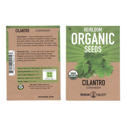 Slow Bolt Cilantro Herb Garden Seeds - 3 Gram Packet - Non-Gmo, Heirloom, Organic - Herbal Gardening & Microgreens Seeds (Coriander)