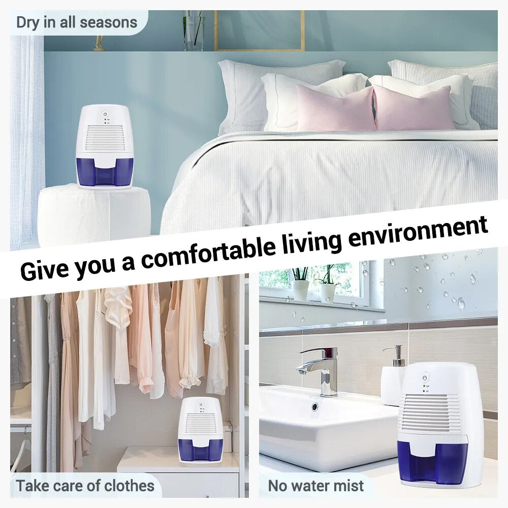 Portable Dehumidifier Air Purifier USB Mute Moisture Absorbers Air Dryer for Home Room Office Kitchen Deodorizer Dryer