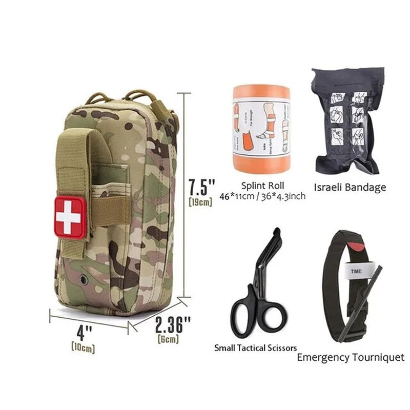 Tactical Molle Medical EDC Pouch EMT Emergency Bandage Tourniquet Scissors IFAK Pouch First Aid Kit Survival Bag Military Pack