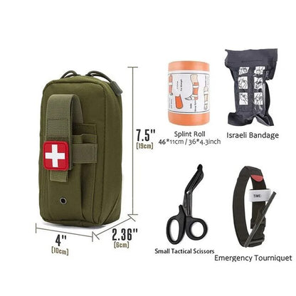 Tactical Molle Medical EDC Pouch EMT Emergency Bandage Tourniquet Scissors IFAK Pouch First Aid Kit Survival Bag Military Pack