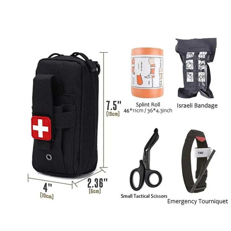 Tactical Molle Medical EDC Pouch EMT Emergency Bandage Tourniquet Scissors IFAK Pouch First Aid Kit Survival Bag Military Pack