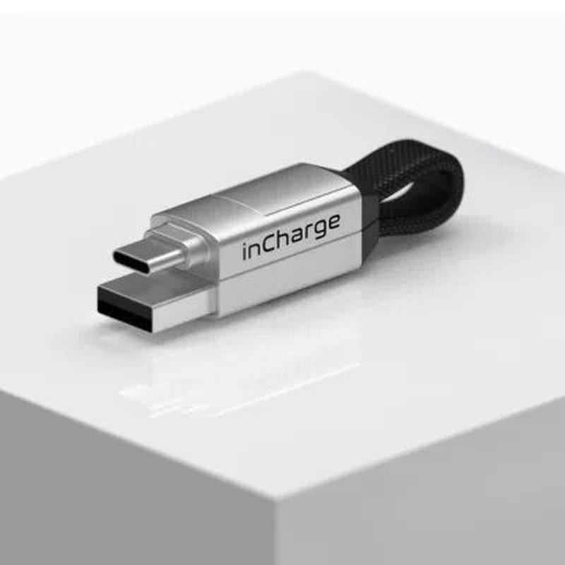 New Incharge 6 Cabel Adapter Data Transfer Power Charge for USB to USB-C Lightning Type-C Micro USB Magnetic Keyring Converter
