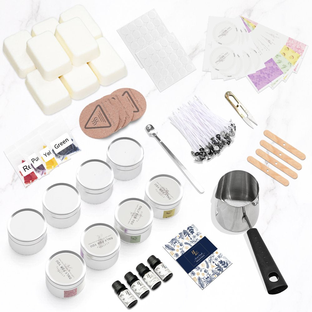 Candle Making Kit,Complete Candle Making Kits for Adults Kids,Diy Scented Candle Making Supplies Include Soy Wax for Candle Making,Scent Oils Wicks Dyes Candle Jars Melting Pot,Arts and Crafts Kits