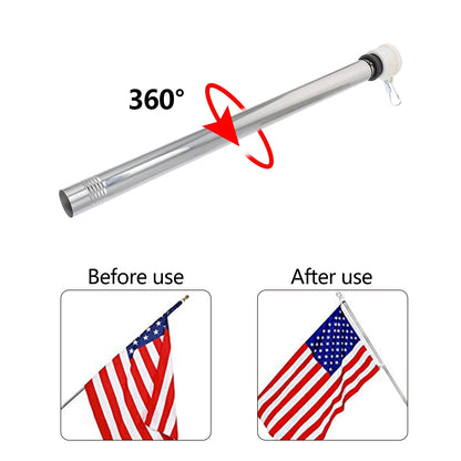 Flag Pole Flagpole Kit Holder Wall Bracket Garden Mount Metal American Outdoor Base Set Stand House Display Porch Mounting