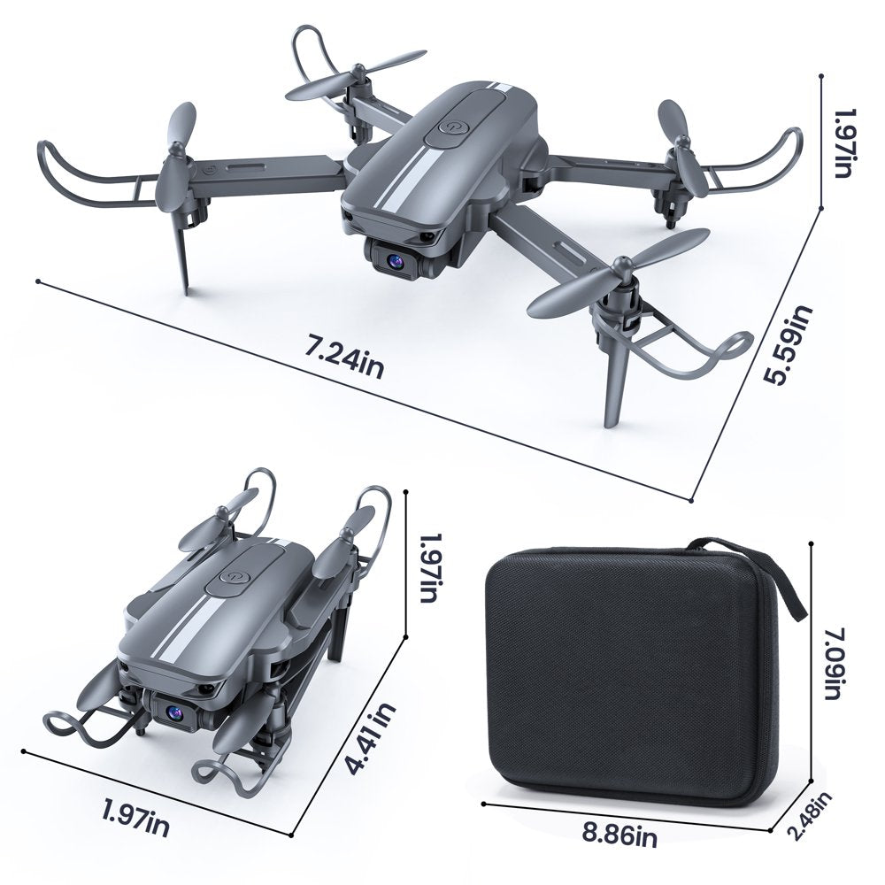 S17 Drone with 4K HD Camera, Foldable Mini Drone for Adults Kids, RC Quadcopter with 2 Batteries，Altitude Hold, 3D Flips
