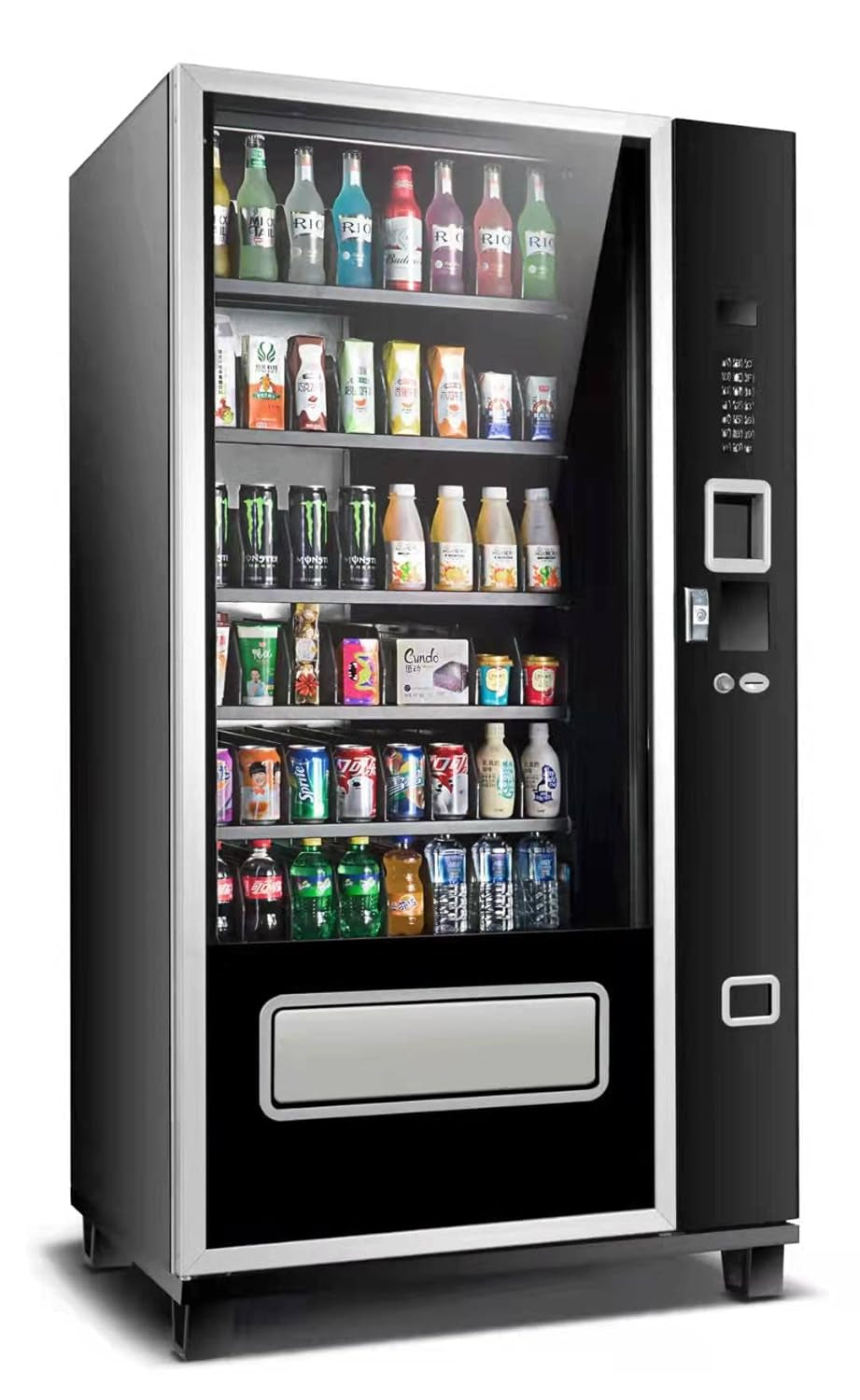 EPEX Beverage Large Combo Vending Machine with Stratified Temp Control Black EP-G654 0