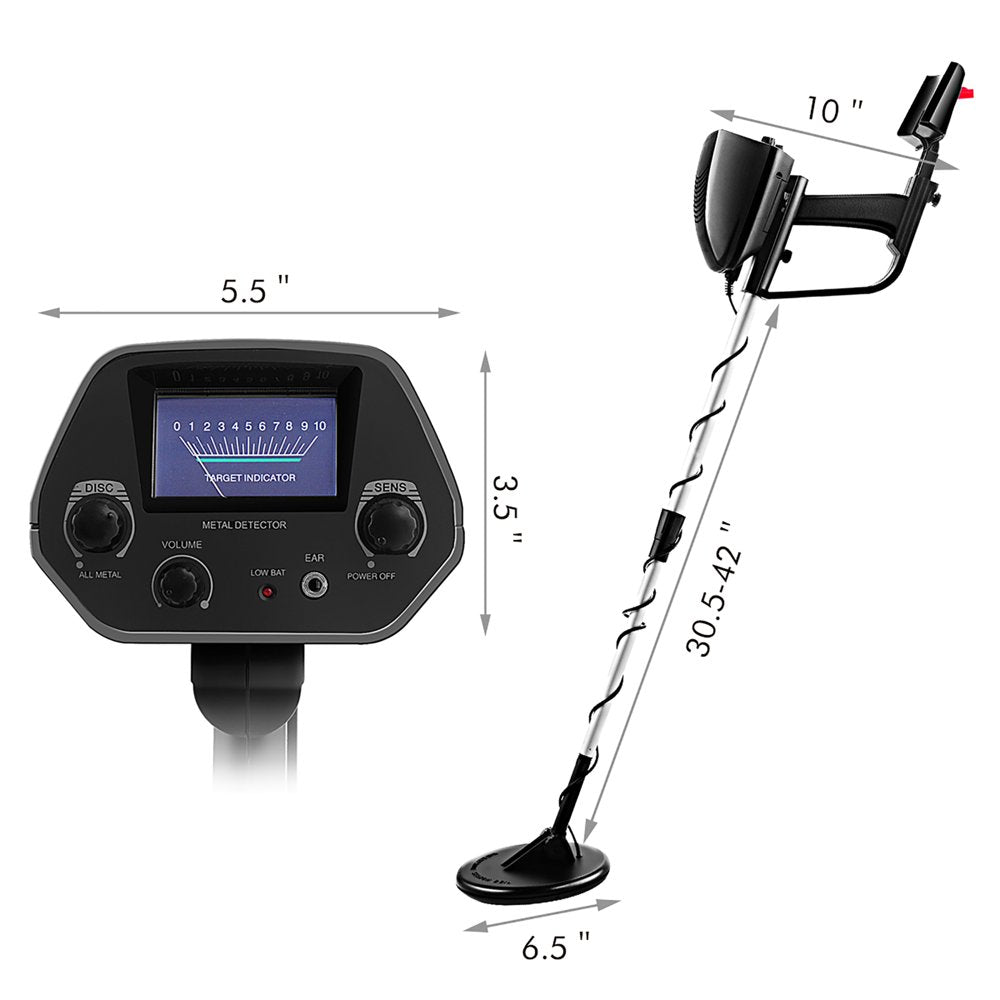 Waterproof Metal Detector Deep Sensitive Search Gold Digger Hunter 6.5'' MD-4030