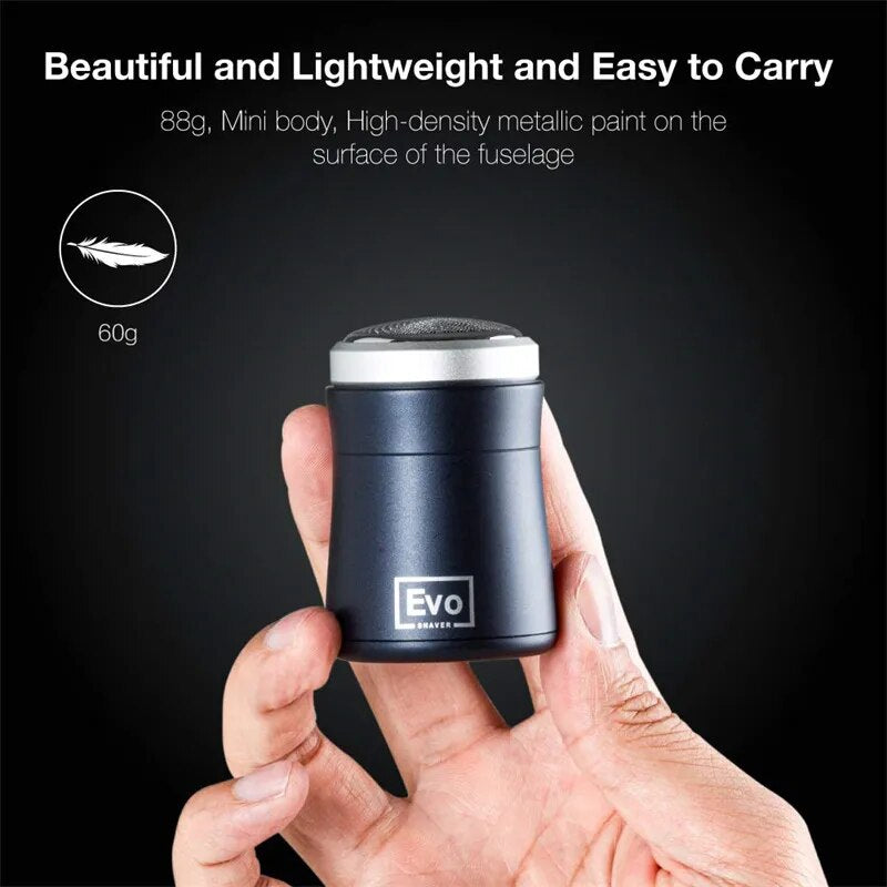 EVO SHAVER World'S Smallest Shaver Ever Travel Men'S Shaver Pocket Size Mate Electric Razor Portable Outdoor Smart Battery Tool