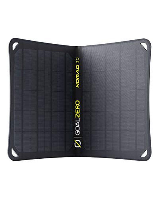 Nomad 10, Foldable Monocrystalline 10 Watt Solar Panel with USB Port, Portable Solar Panel Backpacking, Hiking and Travel. Lightweight Backpack Solar Panel Charger with Adjustable Kickstand