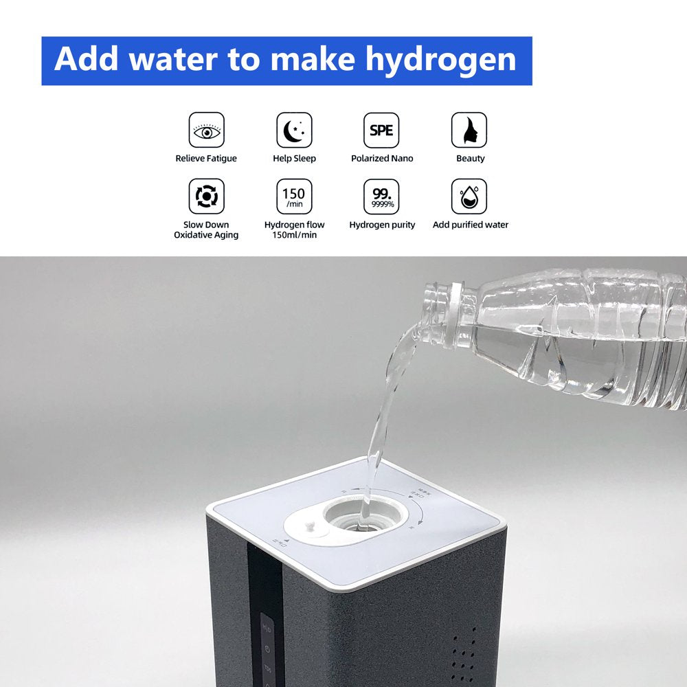 Hydrogen Water H2 Inhalation Machine with 150Ml/Min 99.99% High Purity H2 Low Noise Hydrogen Water Generator Ionizer SPE/PEM