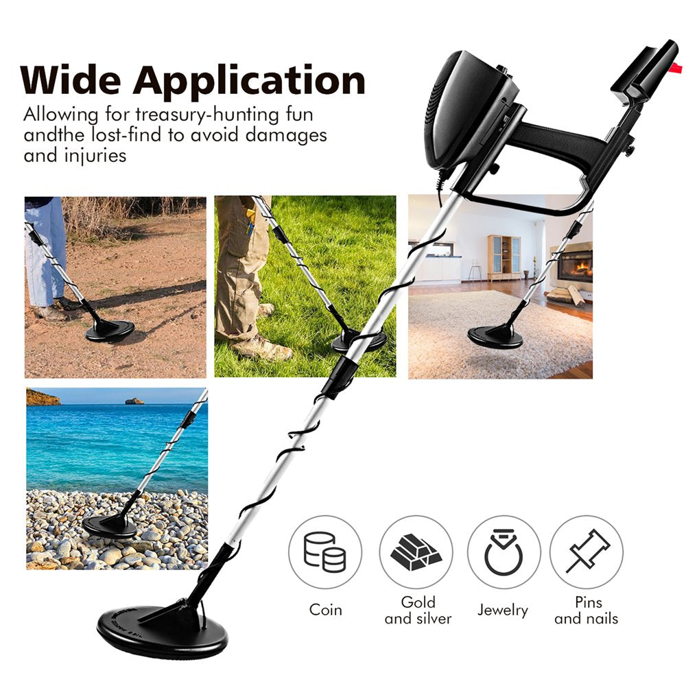 Waterproof Metal Detector Deep Sensitive Search Gold Digger Hunter 6.5'' MD-4030