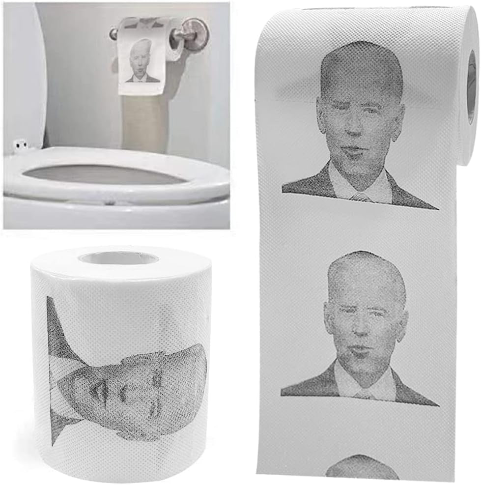 Joe Biden Toilet Paper Roll，Funny Political Humor Joke Gift，Gimmick Gifts for Republicans and Democrats