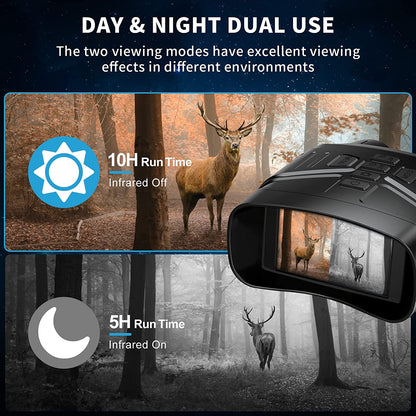 Night Vision Goggles - 4K Night Vision Binoculars for Adults, 3'' Large Screen Binoculars Can save Photo and Video with 32GB Memory Card & Rechargeable Lithium Battery