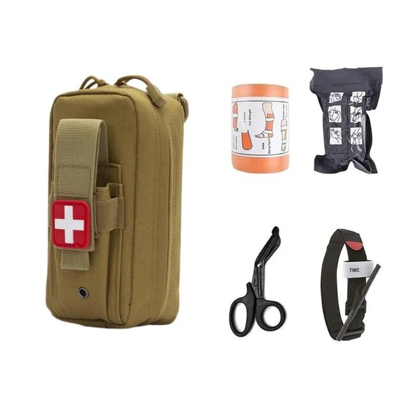 Tactical Molle Medical EDC Pouch EMT Emergency Bandage Tourniquet Scissors IFAK Pouch First Aid Kit Survival Bag Military Pack