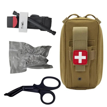 Tactical Molle Medical EDC Pouch EMT Emergency Bandage Tourniquet Scissors IFAK Pouch First Aid Kit Survival Bag Military Pack