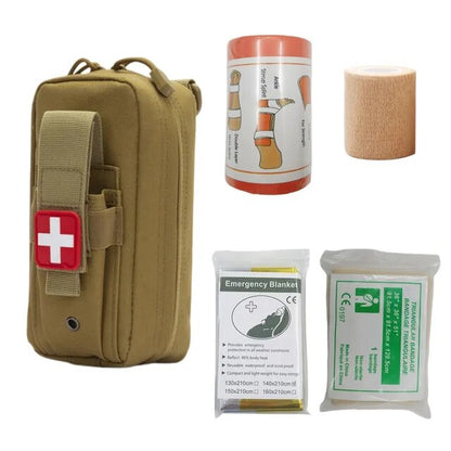 Tactical Molle Medical EDC Pouch EMT Emergency Bandage Tourniquet Scissors IFAK Pouch First Aid Kit Survival Bag Military Pack