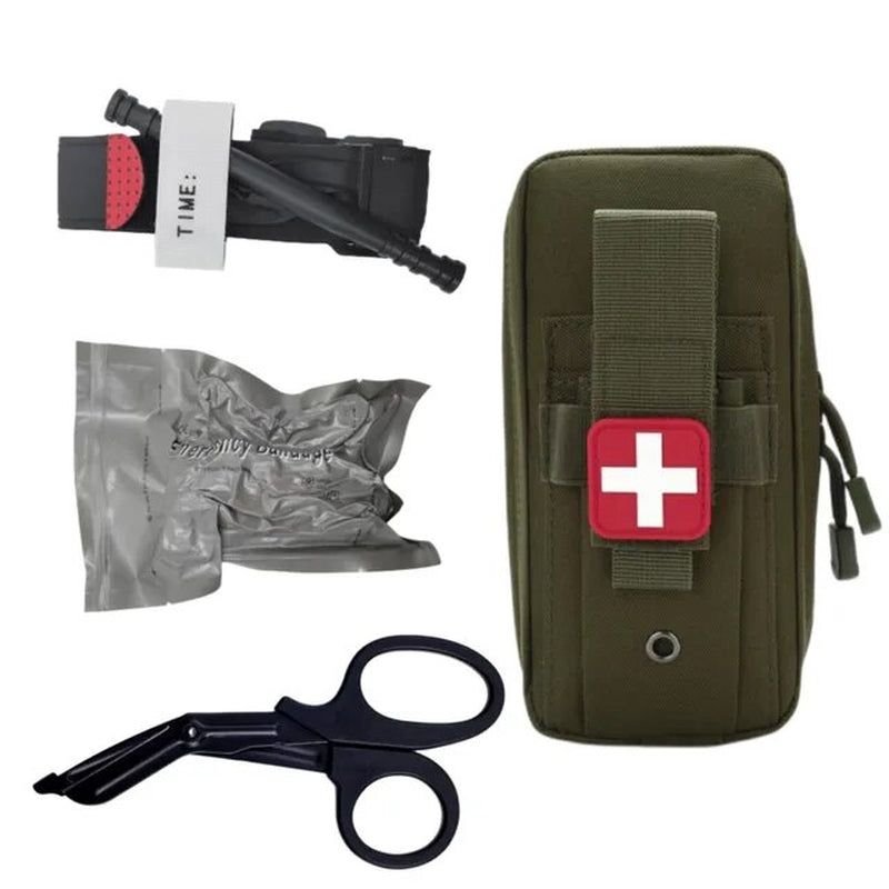 Tactical Molle Medical EDC Pouch EMT Emergency Bandage Tourniquet Scissors IFAK Pouch First Aid Kit Survival Bag Military Pack