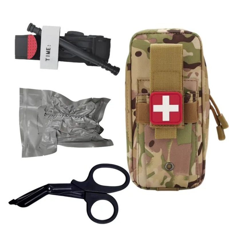 Tactical Molle Medical EDC Pouch EMT Emergency Bandage Tourniquet Scissors IFAK Pouch First Aid Kit Survival Bag Military Pack