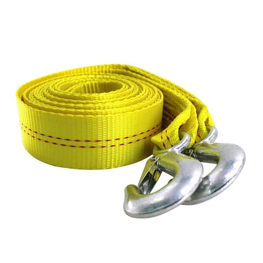 (R) 4.5 Ton 2 Inch X 20 Ft. Polyester Tow Straps Ropes with 2 Hooks 10000Lbs