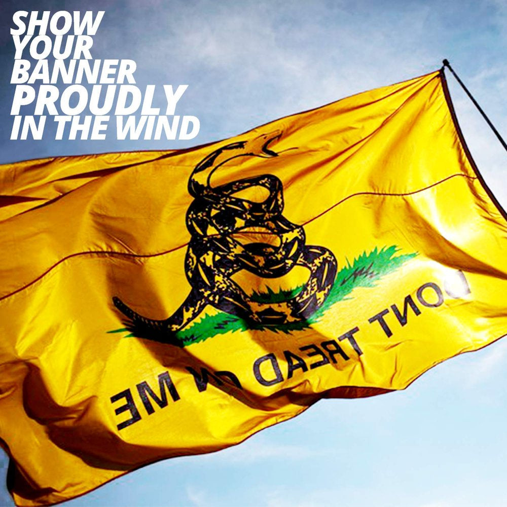 3X5 Foot Don'T Tread on Me Gadsden Flag - Tea Party Flags Polyester